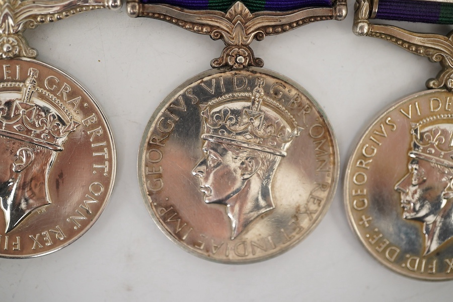 Four George VI General Service Medals